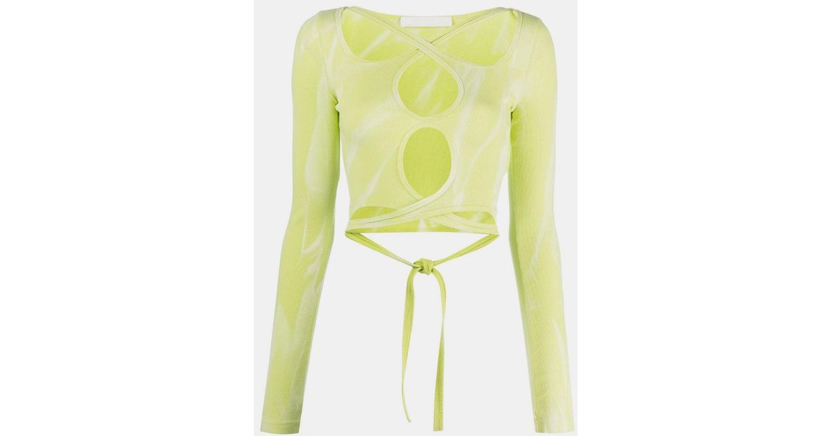 Dion Lee Interlink Long Sleeve Top in Yellow | Lyst