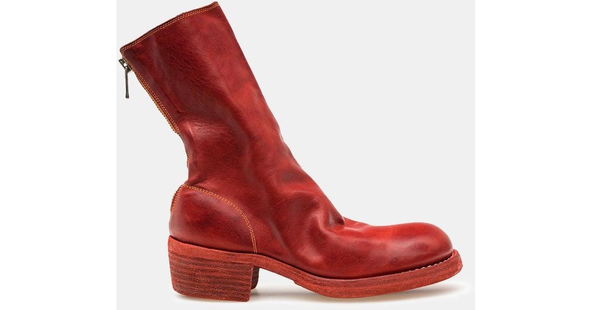 guidi red boots