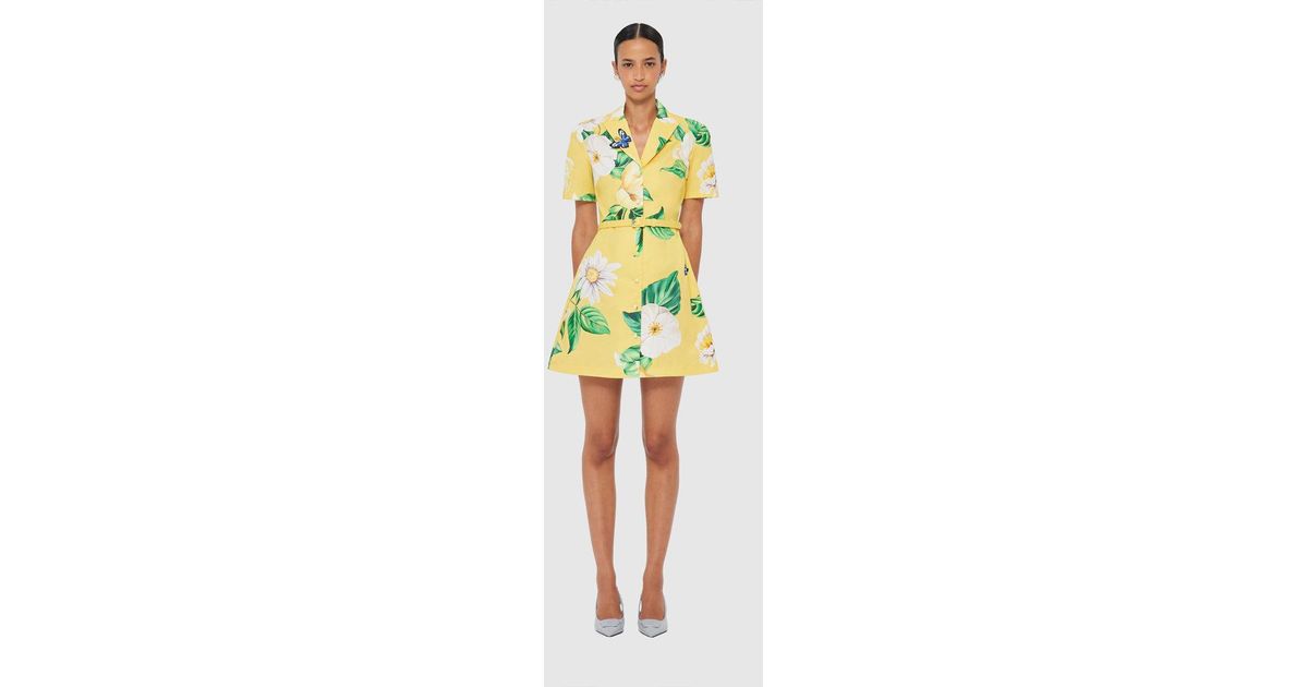 LEO LIN Brigitte Mini Dress in Yellow | Lyst
