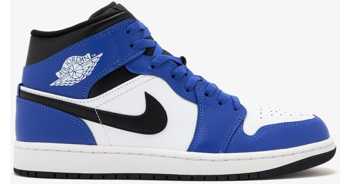 Nike Air Jordan 1 Mid Game Royal Sneakers In Blue For Men Lyst Nike Air Jordan 1 Mid Game Royal Sneakers In Blue For Men Lyst