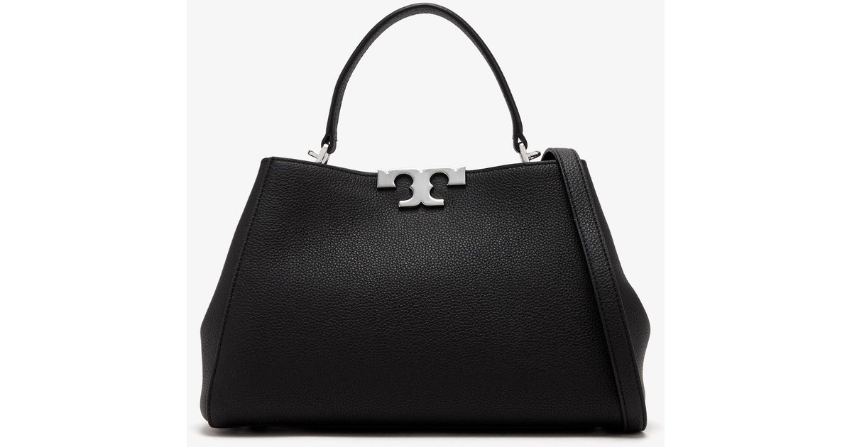 Tory Burch Medium Eleanor Soft Satchel in Black | Lyst