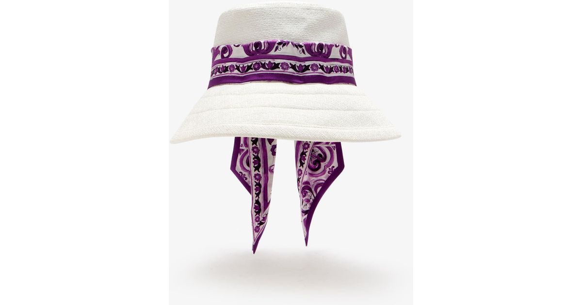 Dolce & Gabbana Mat Hat in White | Lyst