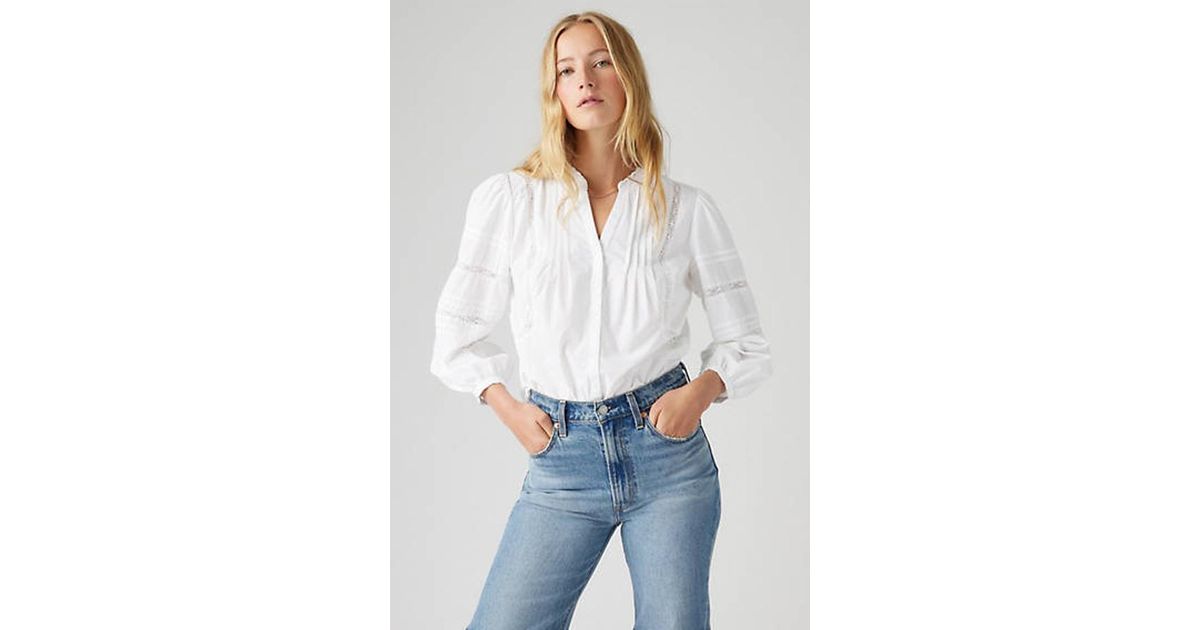 Blouse Manche Longue Mandy Levi's en coloris Blanc Lyst