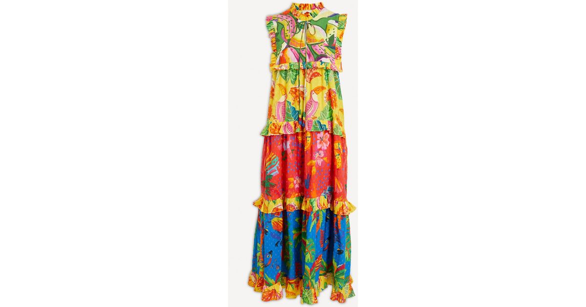 FARM Rio Women's Mixed Prints Tiered Maxi-dress | Lyst UK