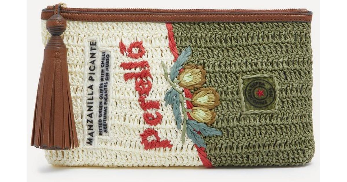 Anya Hindmarch Anya Brands Perello Raffia Pochette Bag in
