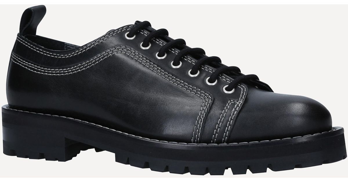 AMI Leather Worker Tractor Sole Derby Shoes in Black for Men | Lyst Canada