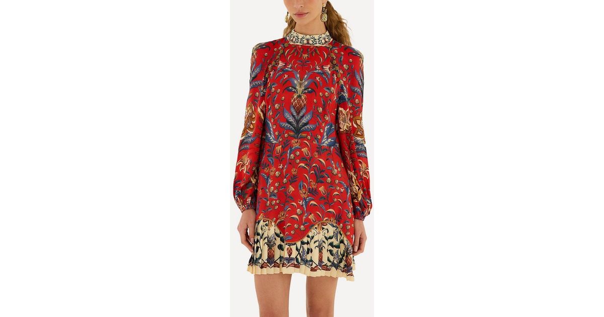 FARM Rio Winter Breeze Mini Dress in Red | Lyst UK