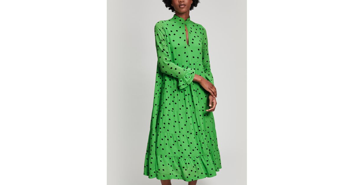 ganni dainty georgette dress