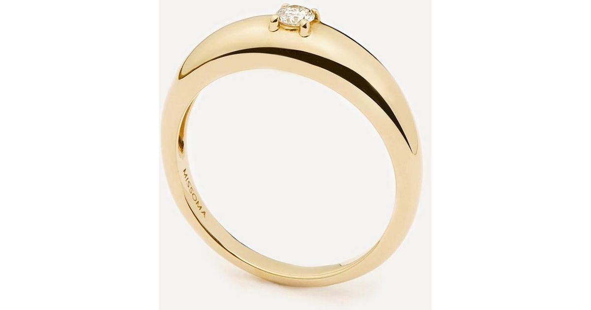 ★MISSOMA★ Fine Single Diamond Classic Dome Ring MISSOMA Fine Single Diamond Classic Dome Ring | endource