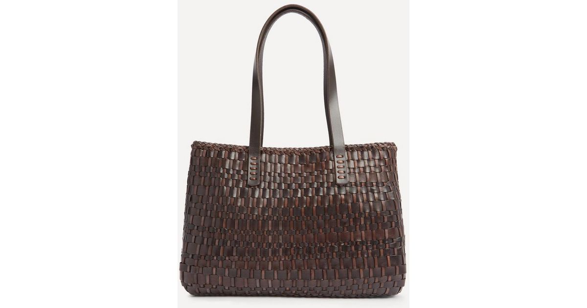 Dragon Diffusion Salvage Woven Leather Tote Bag in Brown | Lyst