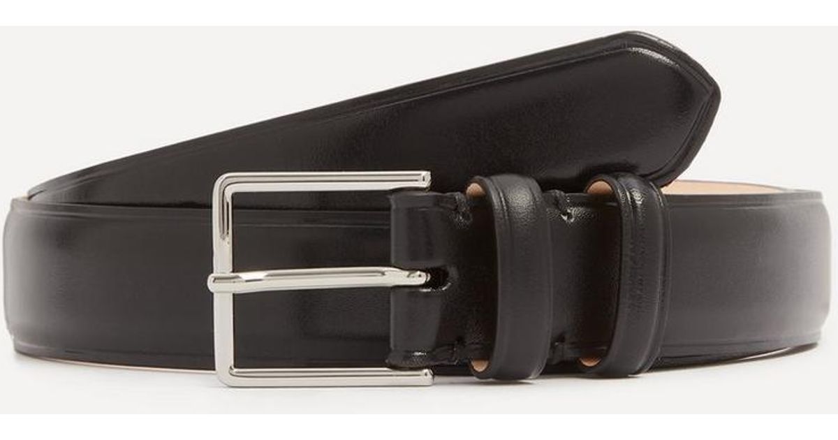 paul smith black leather belt