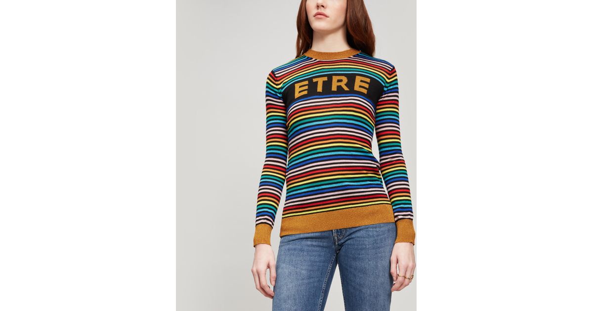 Metallic Logo Rainbow Sweater 