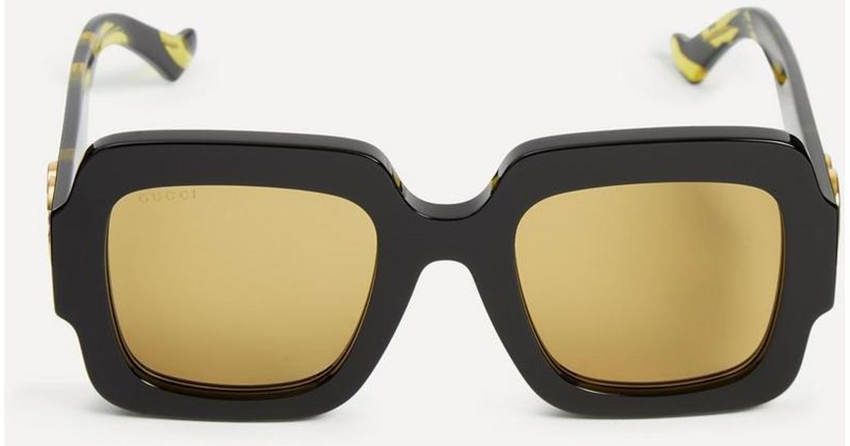 Gucci Square Sunglasses in Black Lyst UK