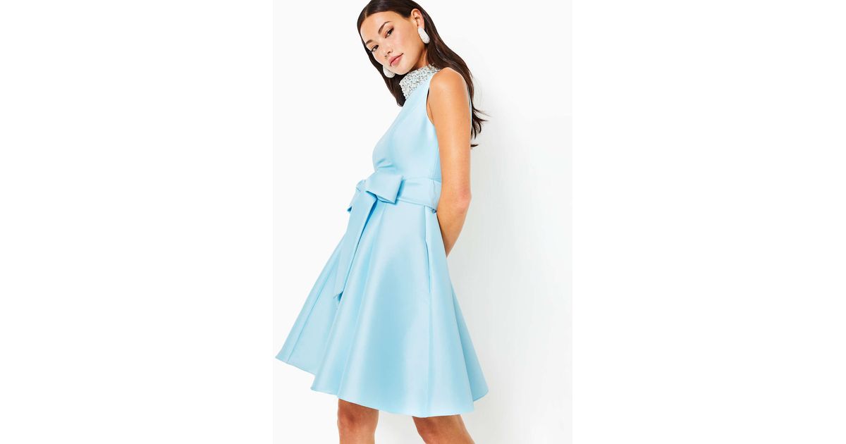 Lilly Pulitzer X Badgley Mischka O'hara Halter Dress in Blue | Lyst Lilly Pulitzer X Badgley Mischka O'hara Halter Dress in Blue | Lyst