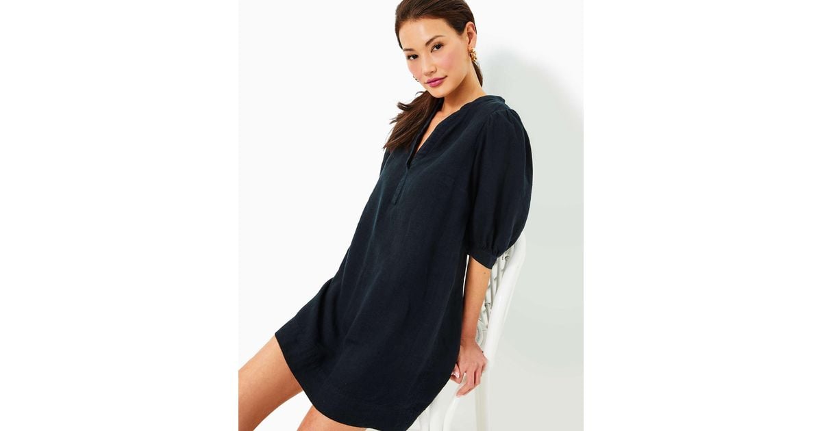 Mialeigh Linen Top - Bellevue Blue Breakers Beach main image 1
