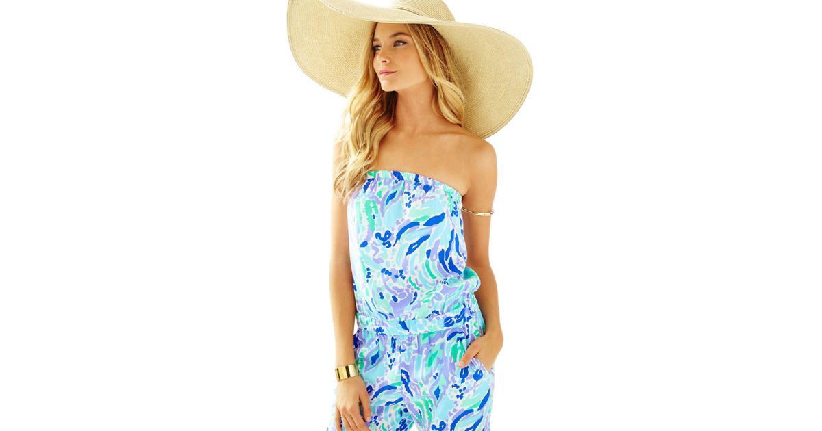 lilly pulitzer strapless jumpsuit