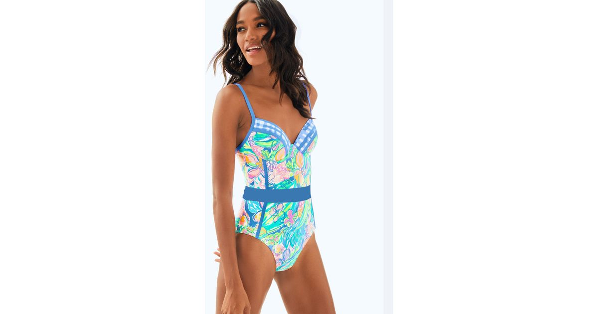 lilly pulitzer gingham swimsuit