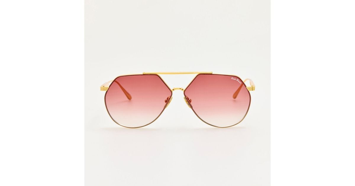 Linda Farrow Nana Sunglasses in Pink | Lyst UK