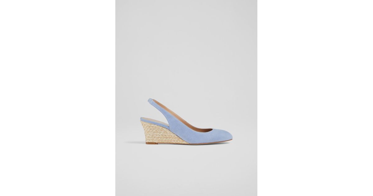 pale blue sling backs