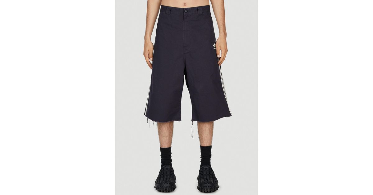 BALENCIAGA X ADIDAS Baggy Denim Shorts in Blue for Men | Lyst