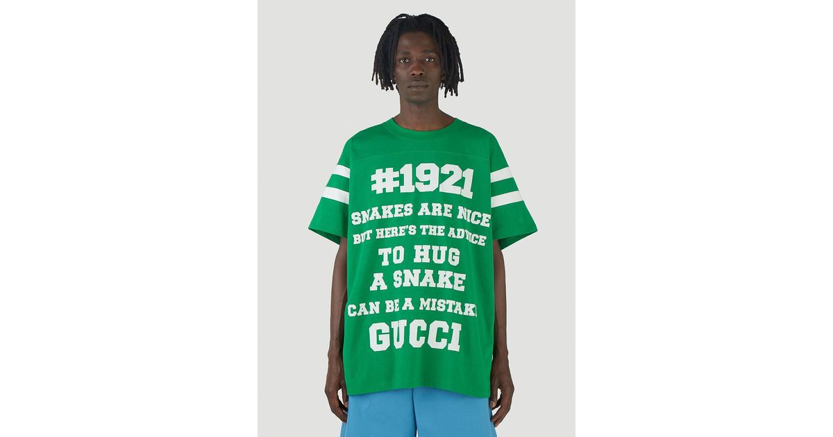 Gucci To Hug A Snake T-shirt in Green for Men | Lyst Canada