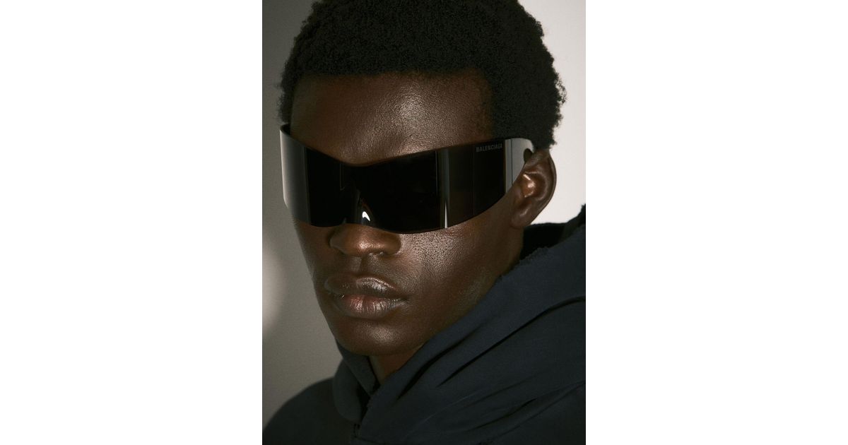Balenciaga Panther Mask Sunglasses in Black | Lyst UK
