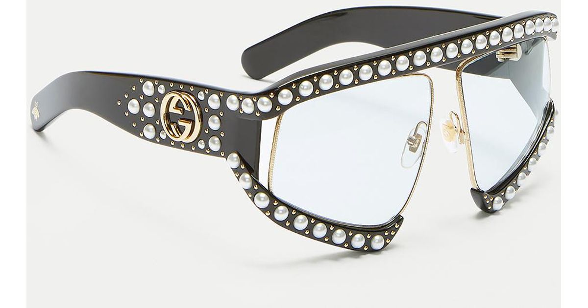 gucci studded glasses
