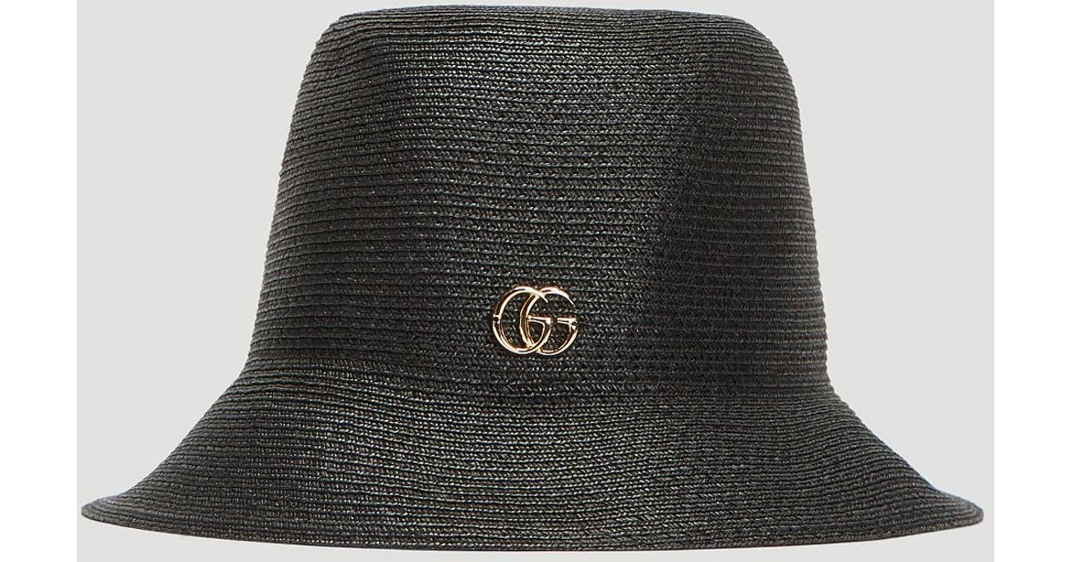 gucci straw bucket hat