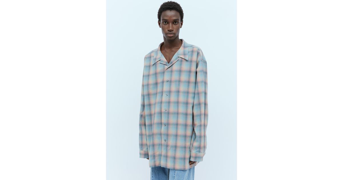MAISON MARGIELA Oversized checked cotton-flannel shirt | THE