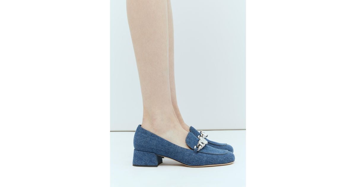 blue miu miu pumps