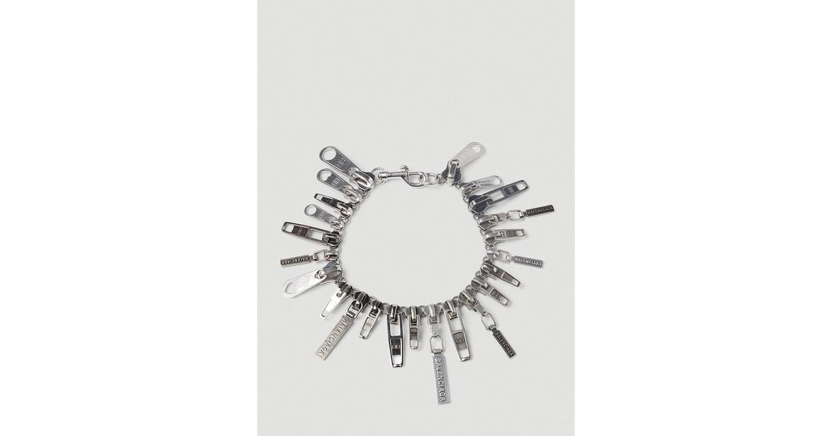 Balenciaga Zip-up Choker in Grey | Lyst Australia