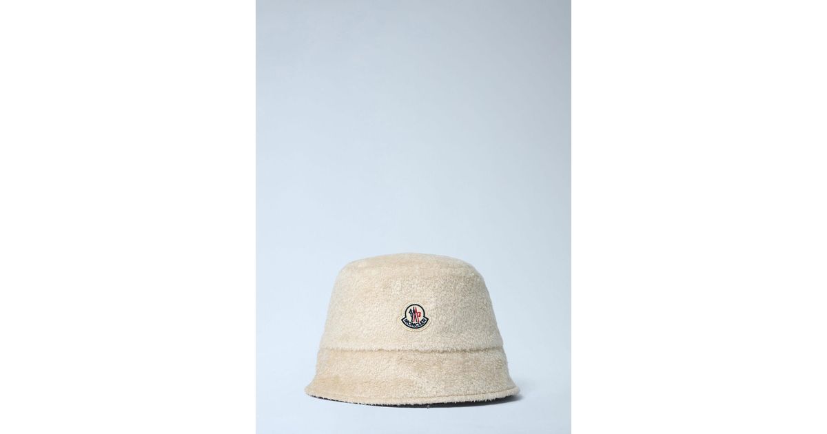 Moncler Logo Motif Bucket Hat in Blue | Lyst