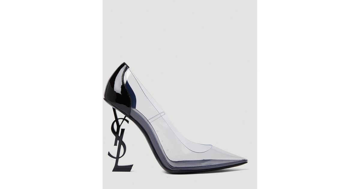 Ysl clear heels hotsell