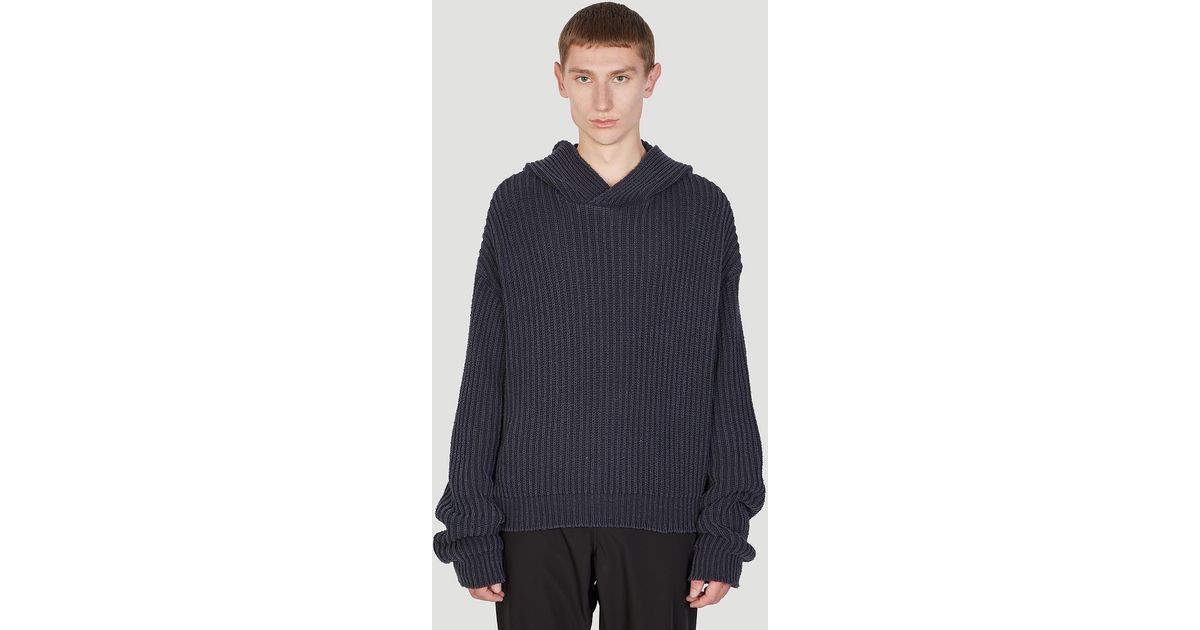 Our Legacy Knitted Sailor Hooded Sweater in Blue for Men | Lyst