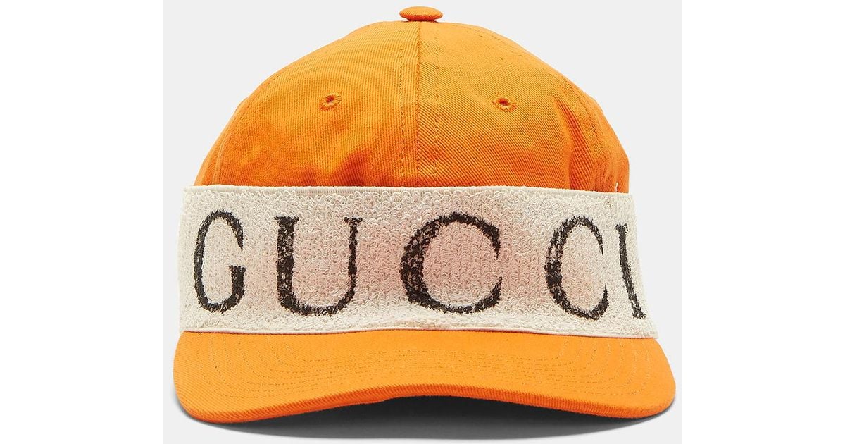 orange gucci hat