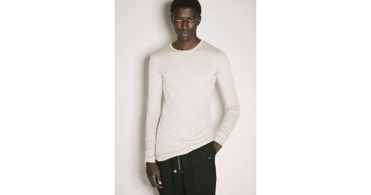 Rick Owens Double Layer T-Shirt in Natural for Men | Lyst Rick Owens Double Layer T-Shirt in Natural for Men | Lyst