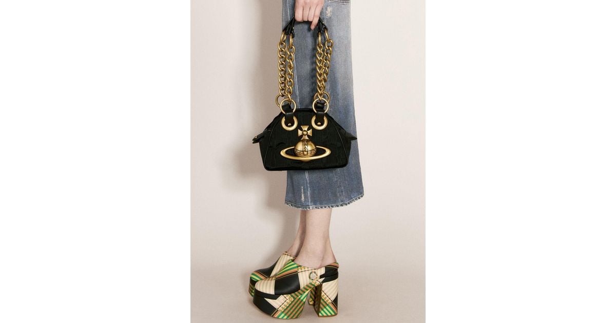 Vivienne Westwood Archive Chain Shoulder Bag in Black | Lyst