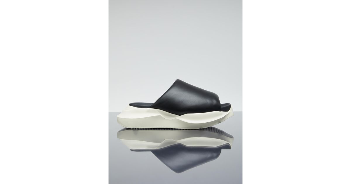 Rick Owens Geth Puffer Slides in Grey | Lyst Canada