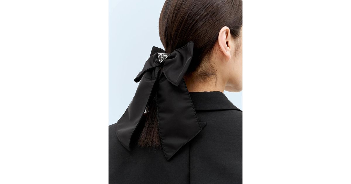 ★PRADA Re-Nylon HAIR CLIP ヘアクリップ Prada Re-Nylon ヘアクリップ | ブラック | FARFETCH JP