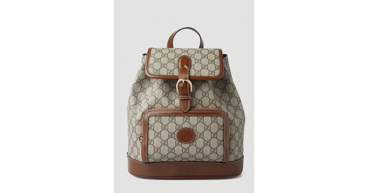 Gucci - NEW Backpack With Interlocking G - Beige / Brown Monogram