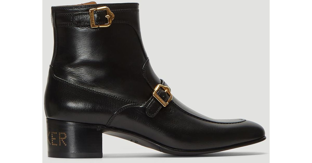 Gucci Sucker Leather Boots in Black for Men