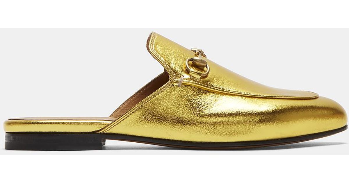 gucci princetown gold