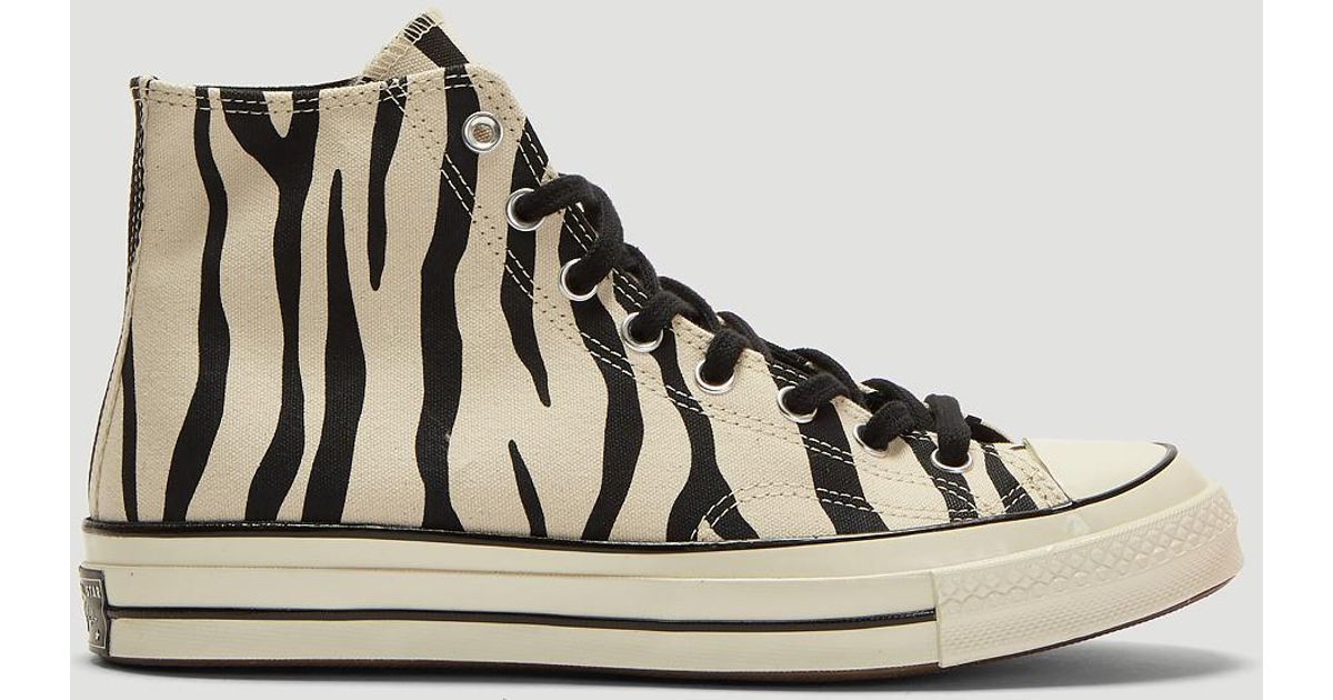 Converse Cotton High Chuck Taylor 1970s Zebra Print All Star Sneakers