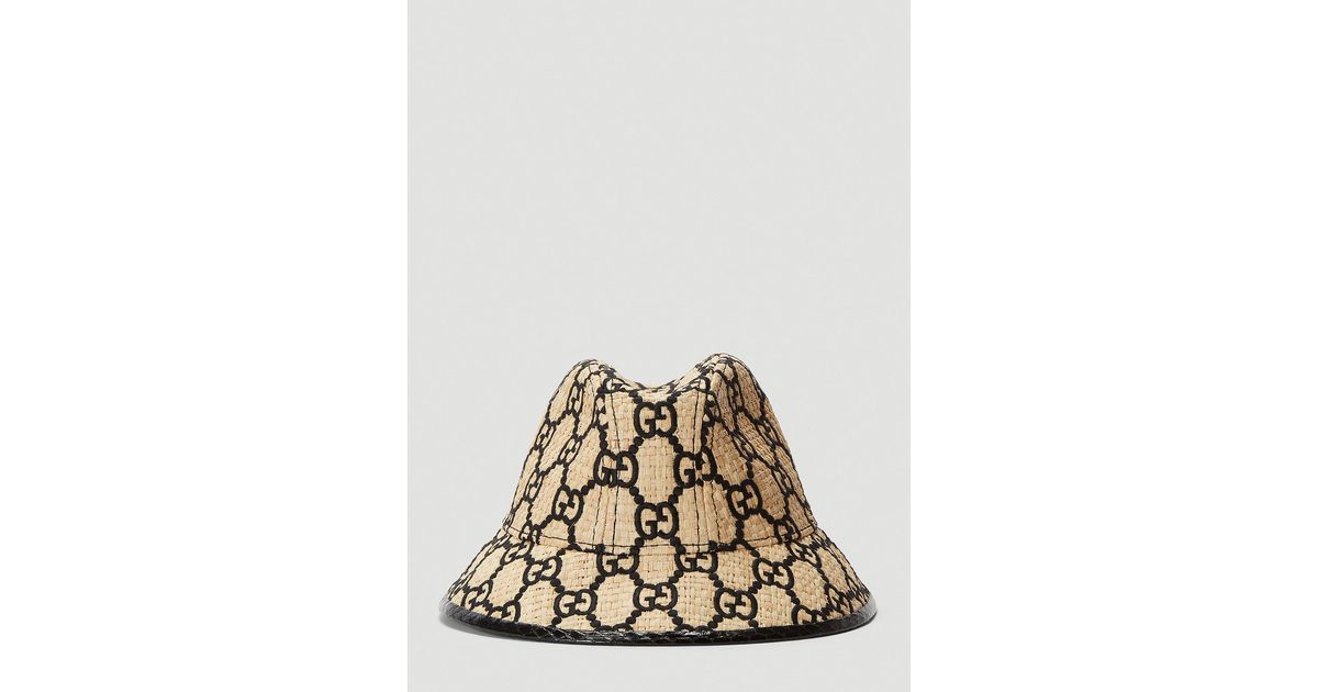 Gucci Wovenstraw Bucket Hat in Metallic Lyst