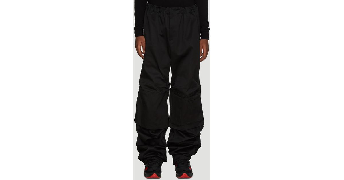 raf simons wide space pants