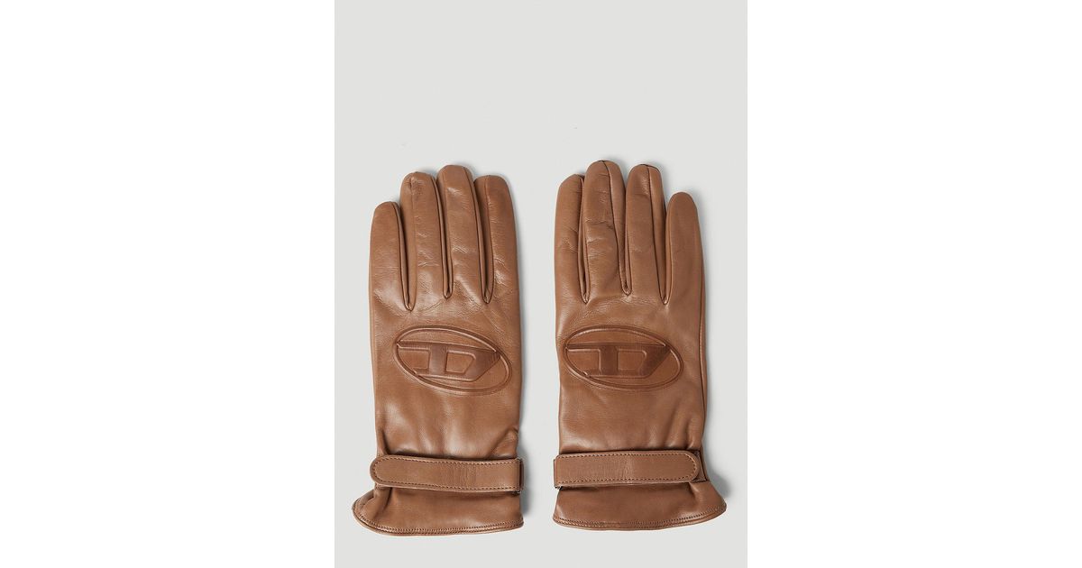 DIESEL Denim G-dermont Gloves in Beige (Brown) for Men | Lyst