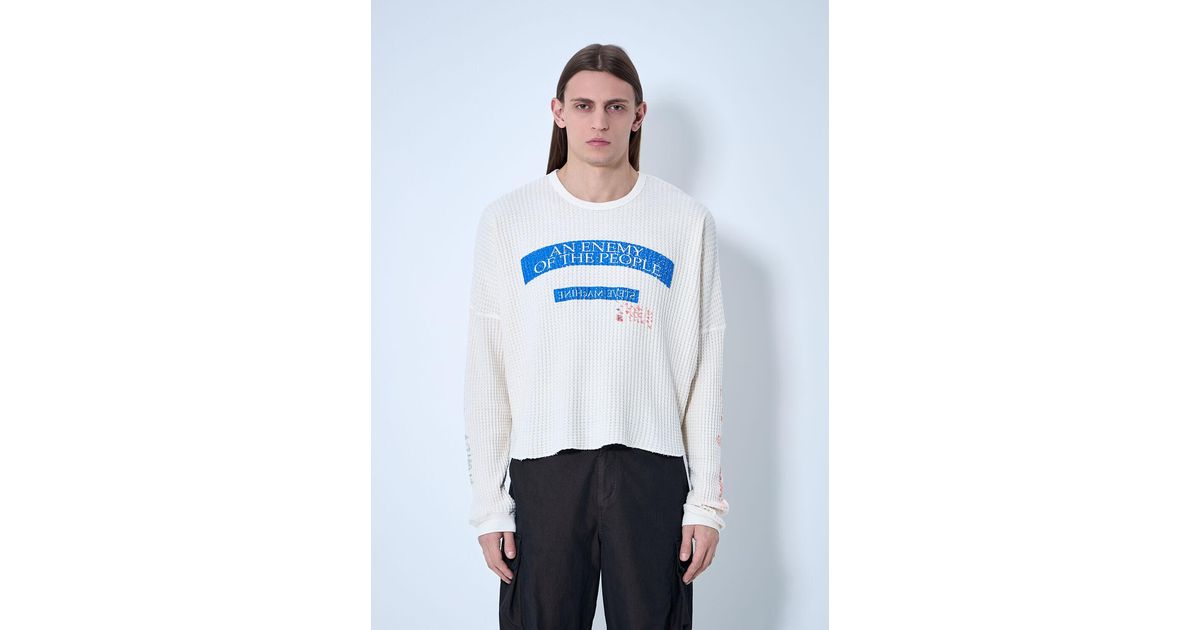 PALY Steve's Thermal Sweater in White for Men | Lyst