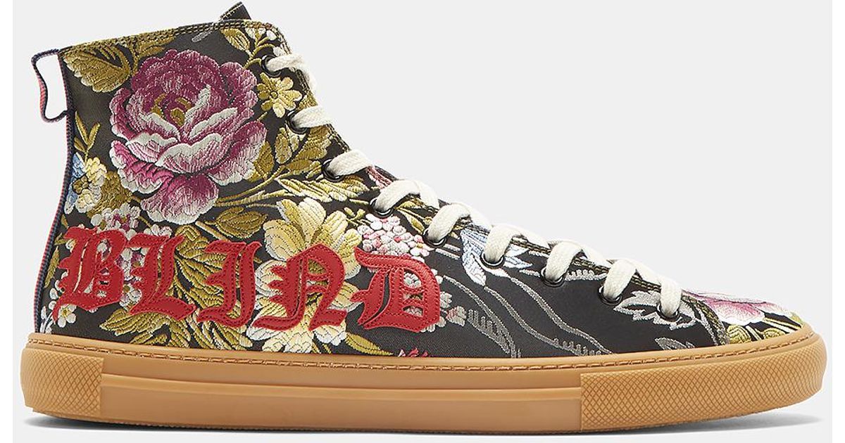 gucci floral high top sneakers