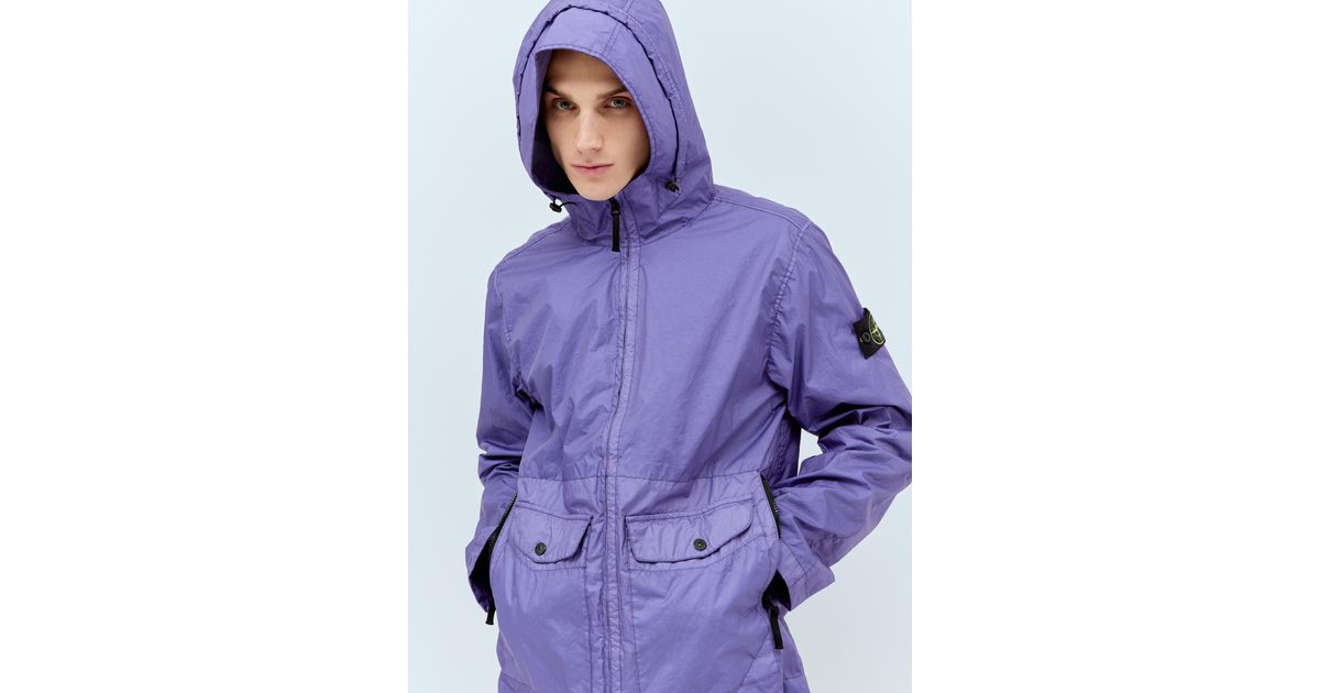 Stone Island Membrana 3l Hooded Jacket in Purple for Men | Lyst Stone Island Membrana 3l Hooded Jacket in Purple for Men | Lyst