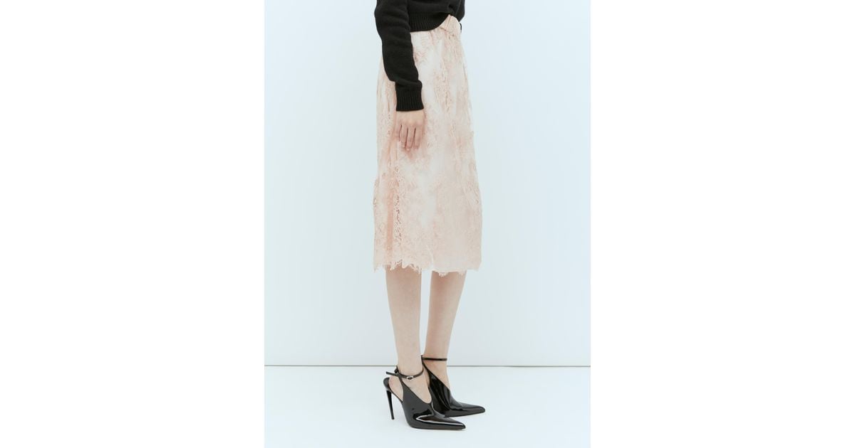 Zara pink top lace midi skirt